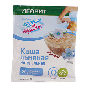 Каша льняная натуральная худеем за неделю ТМ Леовит