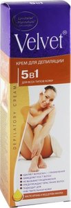 Крем для депиляции 5 в 1 Velvet для всех типов кожи, 100 мл
