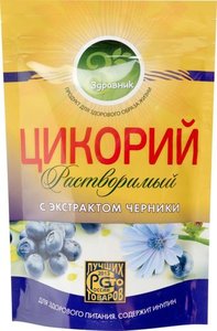 Цикорий растворимый Здравник с экстрактом черники, 85 г Цикорий растворимый Здравник с экстрактом черники, 85 г