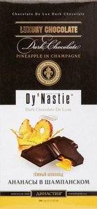 Шоколад темный Dy'Nastie Ананасы в шампанском, 100 г