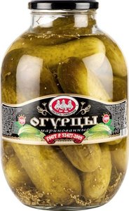 Огурцы маринованные Скатерть-Самобранка, 3 л