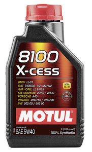 Масло моторное синтетическое 8100 X-cess 5W-40 ТМ Motul (Мотюль)