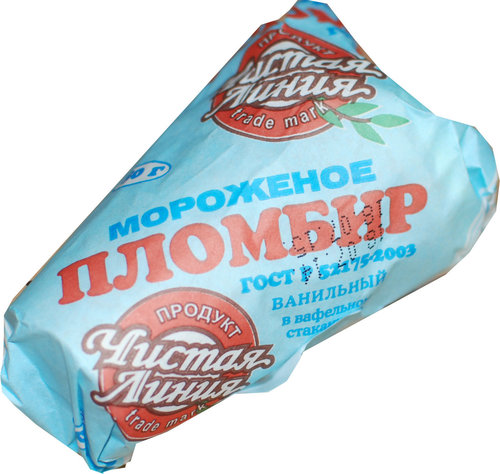 Чистая линия мороженое карта
