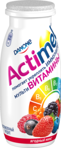Напиток кисломолочный Actimel ягодный микс 2,5% ТМ Danone (Данон)