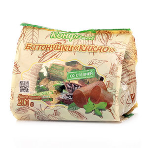 Конфеты батончики какао со стевией ТМ Петродиет