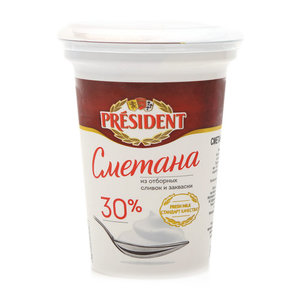 Сметана President 30% БЗМЖ