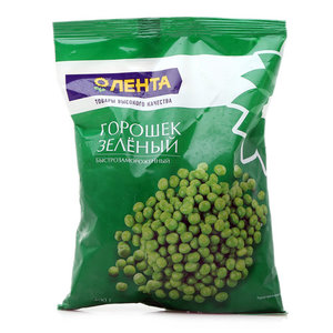Горошек зеленый быстрозамороженный ТМ Лента