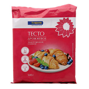 Тесто дрожжевое замороженное слоеное ТМ Лента