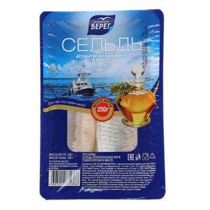 Сельдь атлантическая филе в масле ТМ Балтийский берег