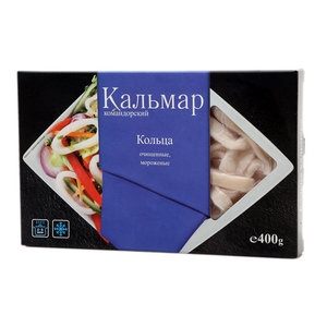 Кальмар Командорский кольца мороженые