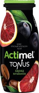 Напиток кисломолочный Actimel Tonus Кофе-Красный апельсин-Асаи 2,5%, 100 г