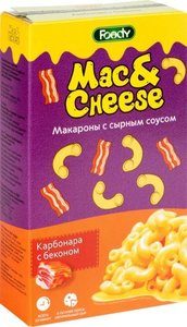 Макароны с сырным соусом Foody Mac&Cheese Карбонара с беконом, 120+23 г