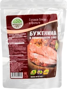 Готовое блюдо в фольге Кронидов Буженина в собственном соку, 325 г