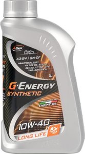 Масло моторное синтетическое A3/B4 SN/CF Long Life (Лонг Лайф) 10W-40 ТМ G-Energy (Джи-Энерджи)