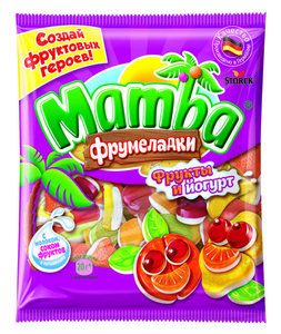 Жевательный мармелад Mamba (Мамба) Фрукты и йогурт ТМ Stork (Шторк)