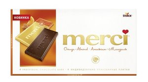 Шоколад Merci (Мерси) Апельсин-миндаль ТМ Storck (Шторк)