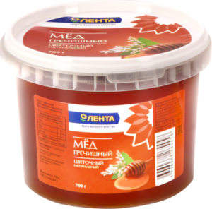 Мед натуральный гречишный ТМ Лента