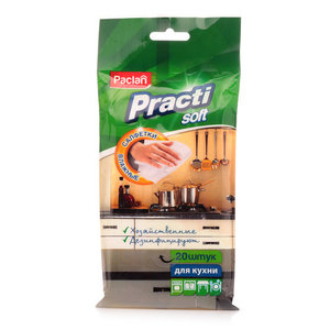 Салфетки влажные для кухни Practi soft ТМ Paclan (Паклан) 20 шт