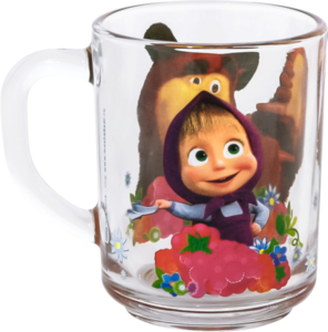 Кружка Маша И Медведь 250мл Стекло Арт. Ммк250 (россия)