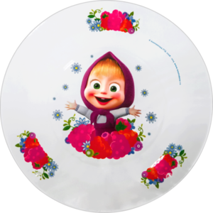 Тарелка Маша И Медведь 19,5см Стекло Арт. Ммт195 (россия)