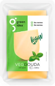 Веганский сыр на основе крахмала со вкусом сыра Гауда, ломтики ТМ Green Idea (Грин Айдиа)