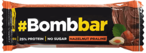 Батончик протеиновый Фундучное пралине в шоколаде ТМ Bombbar (Бомббар)