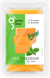 Продукт Пищевой на Основе Крахмала Green Idea со Вкусом Сыра Чеддар Нарез (россия) 150г