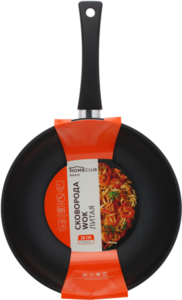Сковорода Вок Homeclub Basic 28см, Литая, Ручка Soft-touch, Б/индукции Арт. 2802п (украина)