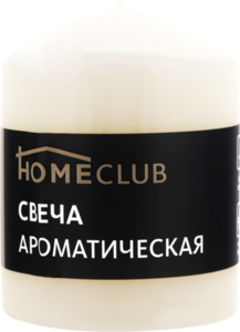 Свеча Homeclub Аромат. Столбик 7х9см Ваниль (россия) Home Club Аромат. Столбик 7х9см Ваниль (россия)