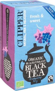 Чай черный с кусочками черной смородины 2 г*20 шт ТМ Clipper (Клиппер)