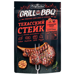 Приправа для мяса и курицы Техасский стейк с сычуанским перцем, чесноком и солодом ТМ Pripravka (Приправка)