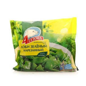 Лоби быстрозамороженный зеленый нарезанный ТМ 4 сезона