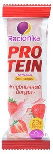Батончик протеиновый клубника-йогурт ТМ Racionika (Рационика)