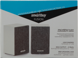 Мультимедийная акустическая система 2.0 Fusion (Фьюжн), 6 Вт ТМ SmartBuy (СмартБай)