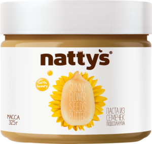 Паста ореховая с медом из семян подсолнуха ТМ Nattys (Наттис)