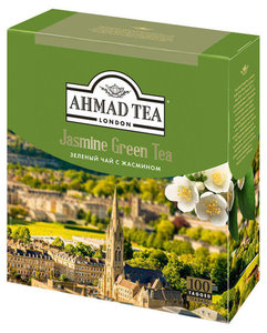 Чай зеленый байховый с жасмином в пакетиках 100*2г ТМ Ahmad Tea (Ахмад Тиа)