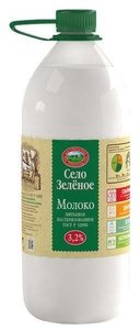 Молоко пастеризованное Село Зеленое 3,2% БЗМЖ