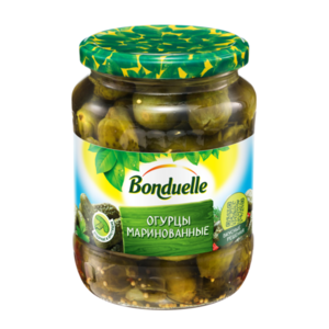 Огурцы маринованные ТМ Bonduelle (Бондюэль)
