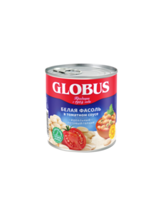 Фасоль белая в томатном соусе ТМ Globus (Глобус)