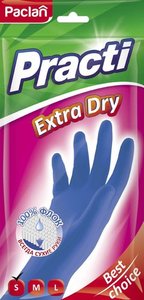 Перчатки резиновые Practi Extra Dry размер S ТМ Paclan (Паклан)