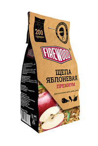 Щепа яблоневая Премиум для копчения мяса, рыбы, дичи ТМ Firewood (Файервуд)
