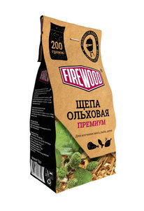 Щепа для копчения ольховая премиум ТМ Firewood (Файервуд)