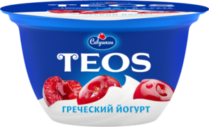 Йогурт греческий с вишней 2,0% ТМ Савушкин