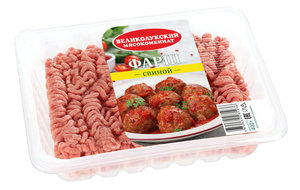 Фарш свиной рубленый охлажденный категории Б ТМ Великолукский Мясокомбинат