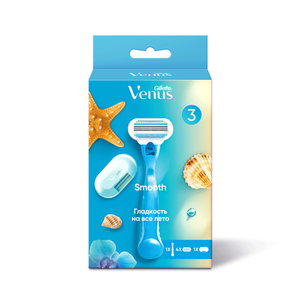 Женская бритва Venus Comfort Glide (Венус Комфорт Глайд) с 3 сменными кассетами и подставкой ТМ Gillette (Жиллетт)