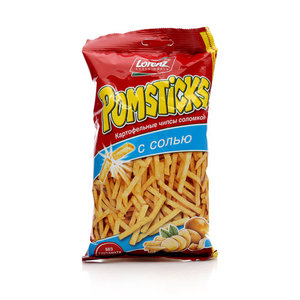 Чипсы картофельные соломкой с солью Pomsticks ТМ Lorenz (Лоренц)