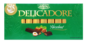 Шоколад тёмный с мягкой начинкой со вкусом фундука ТМ Delicadore (Деликадоре)