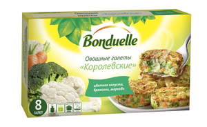 Овощные галеты Королевские (цветная капуста, брокколи, морковь) свежезамороженные ТМ Bonduelle (Бондюэль)