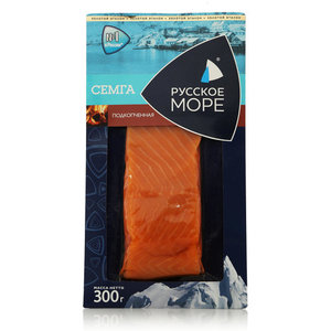 Семга подкопченная филе-кусок ТМ Русское море