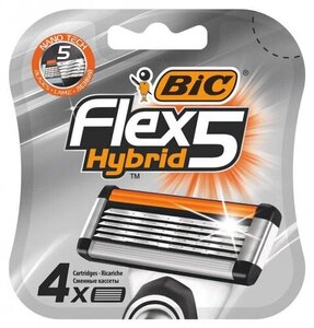 Сменные кассеты flex5 hydrid (флекс5 гибрид) ТМ BiC (БиК), 4 шт